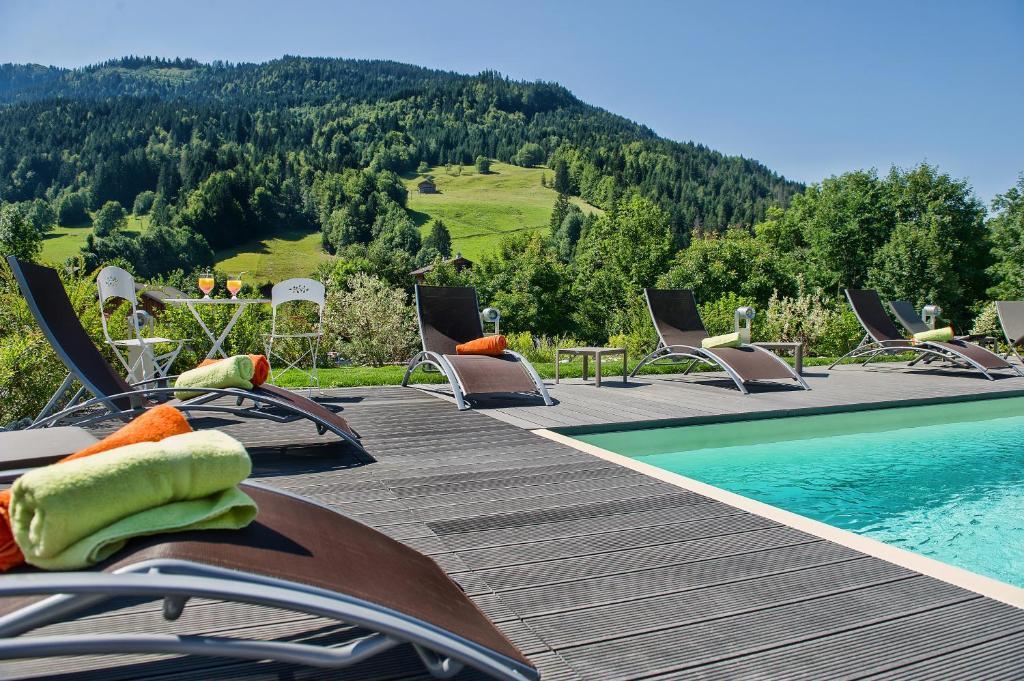 Hotel-Chalet Les Ecureuils Restaurant, Piscine, Garage رون - ألب المظهر الخارجي الصورة